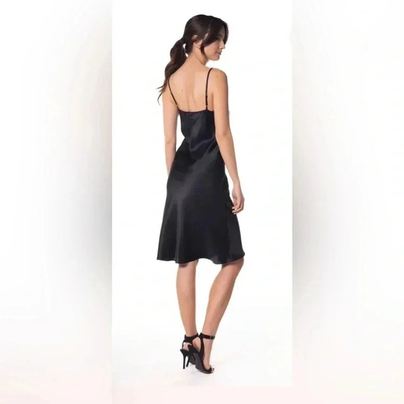 Christine Women’s Silk Lingerie Loungewear Blk Lydia Slip‎ Dress Chemise Sm NWOT - Picture 3 of 7